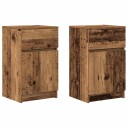  Nattbord 2 stk gammelt tre 39x35x65 cm konstruert tre