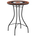  Bistrobord med mosaikk terrakotta og hvit Ø50x70 cm keramikk 4003401