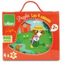 Vilac Puslespill i tre De 4 årstidene 4 x 6 brikker