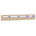 vidaXL TV-benk med LED-lys sonoma eik 270x35x40 cm