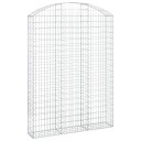 vidaXL Gabionkurv buet 150x30x200/220 cm galvanisert jern