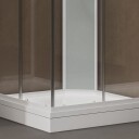 1904 Otra Dusjkabinett Firkantet Hvit / 80x80cm Klart Glass