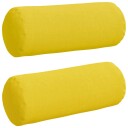  Bolster puter 2 pcs Lys Gul Ø 15 x 40 cm stoff