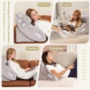 Kileputesett 4 delers seng Kilepute Postoperativ Memory Foam Putesett Grå
