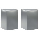 vidaXL Planteholder 2 pcs Sølv 40 x 40 x 60 cm Rustfritt stål
