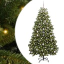  Kunstig juletre med LED  stripelys grønn 180 cm PVC og metall