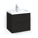 Macro Design Crown Stripe Servantskap 2 Skuff - med Light Servant Svart eik / 100cm 45
