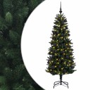 vidaXL Kunstig juletre med kuler 240 cm 300 LED-lys Varmhvit PE og PVC
