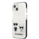 Karl Lagerfeld Hardt Deksel til iPhone 13 Mini 5,4" Hvit Karl&Choupette