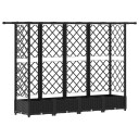 vidaXL Hevet Bed med Trellis og Tak Svart 202,5 x 40 x 121 cm PP