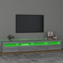 vidaXL TV-benk med LED-lys grå sonoma 240x35x40 cm