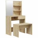  Sminkebordsett sonoma eik 74,5x40x141 cm 8720287100836