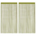 vidaXL Trådgardiner 2 stk 100x250 cm grønn