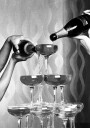 Champagne Glasses Print Plakat Plakat / 70x100cm