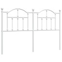  Utskiftbar sengegavl i metall hvit 150 cm