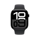 Apple Watch Series 10 GPS 46mm Jet Black Aluminium Case with Black Sport Band S/M