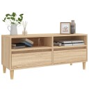 vidaXL TV-benk sonoma eik 100x34,5x44,5 cm konstruert tre