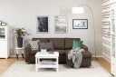 Crazy 3 seters Vendbar L formet Sjeselongsofa i Stoff   Brun