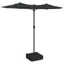 vidaXL Parasoll dobbelt hode med LED antrasitt 316x240 cm