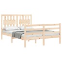 vidaXL Sengeramme med hodegavl 4FT6 double heltre 8720845994563