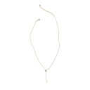 Stine A Jewelry J"adore Y Shape Necklace Gullfarge Hvit 435 mm