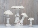 Bordpynt dobbel sopp kremfarget m/glitter
