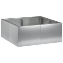 vidaXL Støttemur 4 stk. 100 x 100 x 40 cm Galvanisert stål Sølv