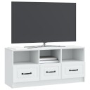 TV skap med skuff Hvit 102 x 34,5 x 47 cm Konstruert tre