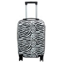 Borg Living Kabinkoffert - Hardcase lettvekt koffert - Trolley med motiv - Zebra