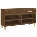 vidaXL Skoskap brun eik 102x35x55 cm konstruert tre