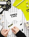 6 stk invitasjoner Håndkontroll Game On