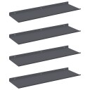 vidaXL Flytende hylle 4 pcs Antrasitt 60 x 18 x 2,5 cm Stål