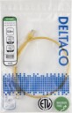 DELTACO Nettverkskabel Cat6 U/UTP AWG28 LSZH 0,5 m Gul