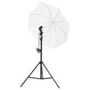 vidaXL Fotostudiosett med lyssett, bakgrunn og reflektor