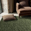 Ryetepper   Fassale Hand Woven Wool Shaggy mosegrønn Størrelse: 160 x 230 cm