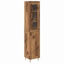  Høyskap 2 pcs Gamle tre Glass