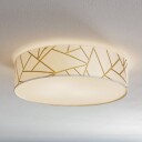 Eko-Light Taklampe Zulu hvit/gull rund