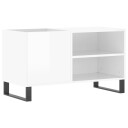  Hifi benk høyglans hvit 85x38x48 cm konstruert tre