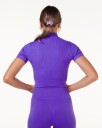 Bumpro Perfect Wide Rib Zip Tee Purple Bell-flower - M