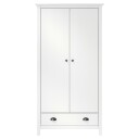 vidaXL Garderobeskap 2 dører Hill hvit 89x50x170 cm heltre furu