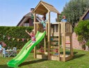 Jungle Gym Mansion Leketårn med Grønn Sklie