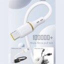 Dudao L25T USB A to USB C Silicone 5A 1m White 