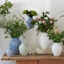 Knabstrup Keramik Knabstrup vase riller 12,5 cm Hvit