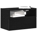  Veggmonterte nattbord 2 stk svart 45x26x28,5 cm 8721158574787
