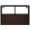  TV-benk brun eik 60x31x39,5 cm konstruert tre og metall 8721102839771