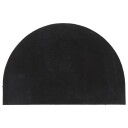  Dørmatte svart halvrund 60x90 cm tuftet kokosfiber 8721012225039