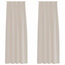  Gardiner med gardiner 2 pcs Sand Polyester