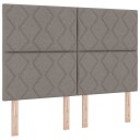  Box Spring Seng med Madrass & LED Taupe 140x190 cm Stoff