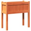 Hageplantekasse med ben voksbrun 70x31x70 cm heltre furu