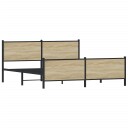  Sengeramme i metall uten madrass sonoma eik 193x203 cm 3301366